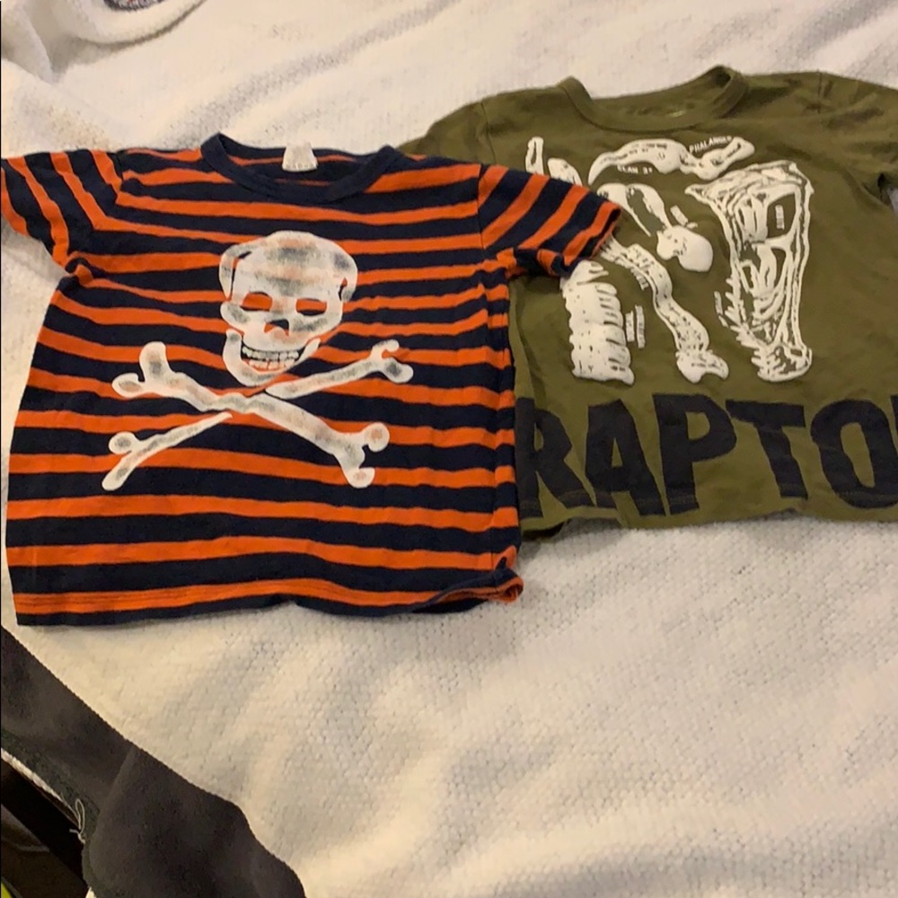 2 Crewcuts boys glow-in-the-dark T-shirts